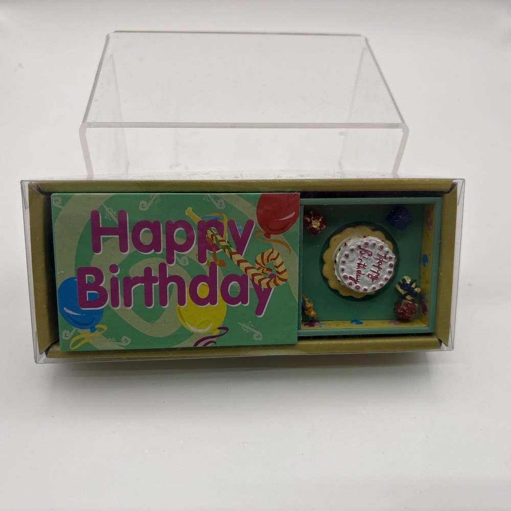 Vtg~Mr. Christmas~Gold Label~Animated Music Box Happy Birthday~NIB